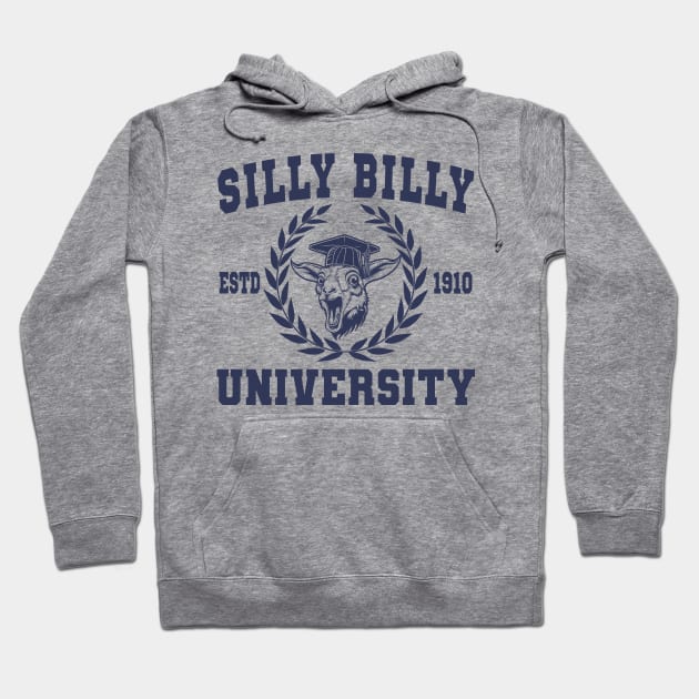 Silly Billy University Funny Meme Goat Pun Hoodie by Daytone